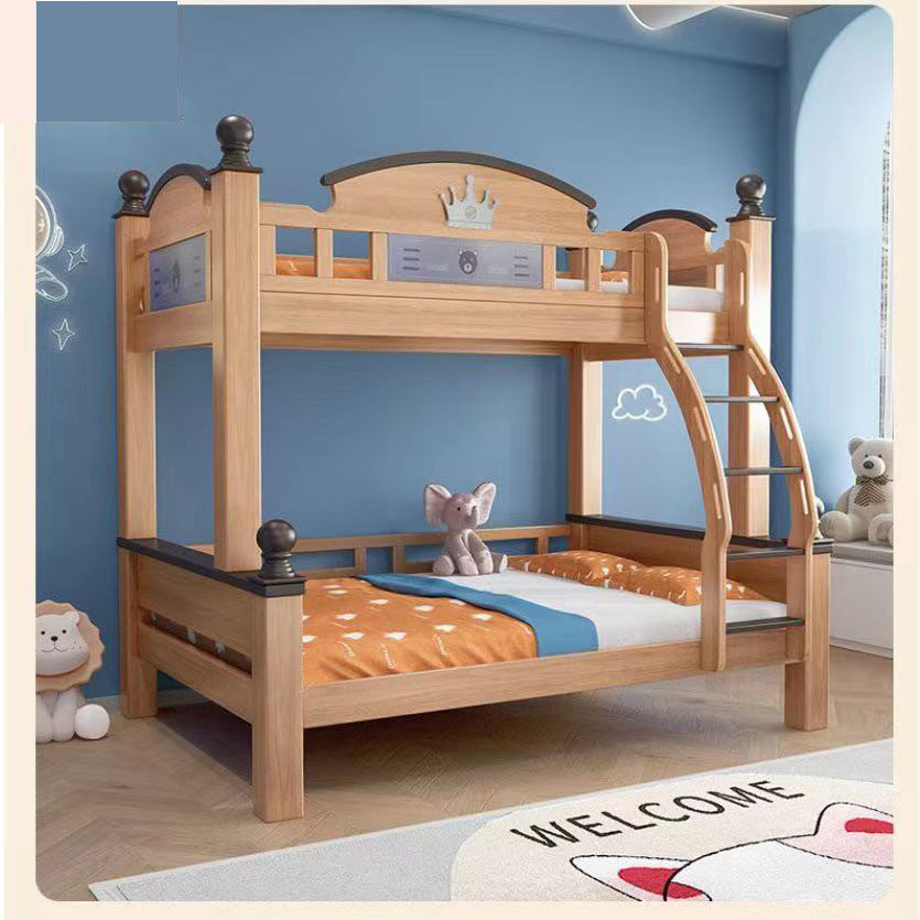 胡桃木子母床上下床儿童两层全实木男孩多功能高低床双层床架子床,淘宝优惠券,粉丝福利购,淘宝优惠卷