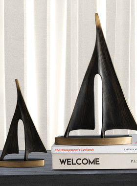 1vpr一帆风顺帆船家居饰品现代轻奢办公室装饰摆件酒柜客厅电视柜