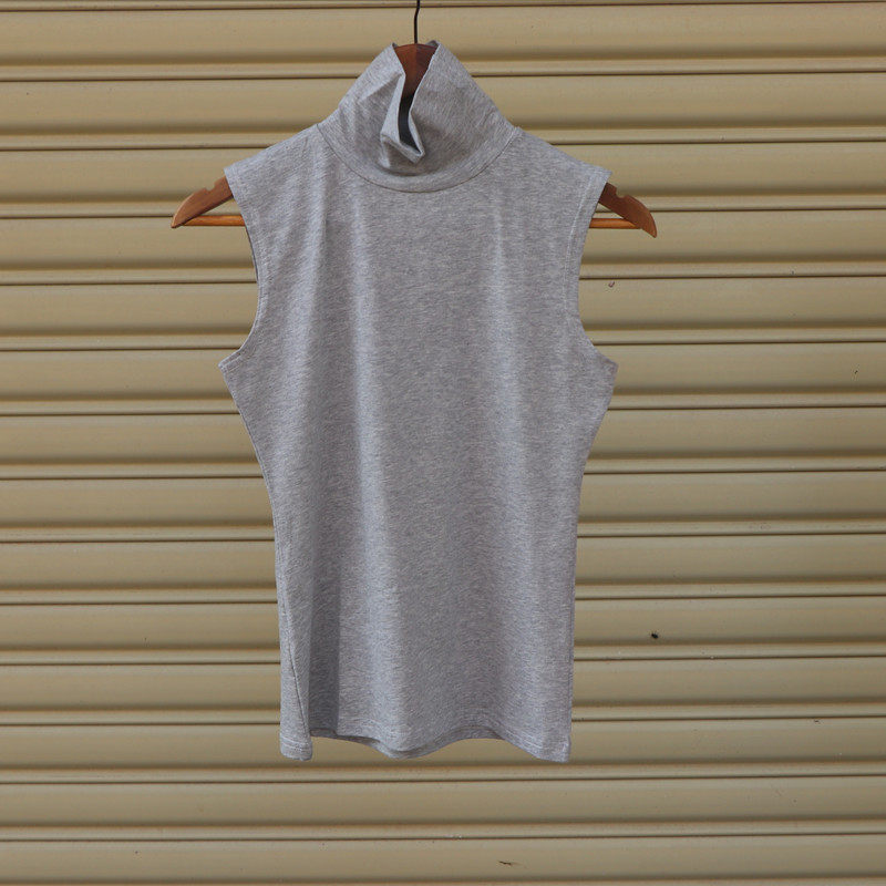 2024白色无袖高领女夏季外穿纯棉紧身内搭健身跑步打底,淘宝优惠券,粉丝福利购,淘宝优惠卷