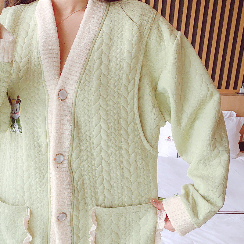 空气棉哺乳睡裙带胸垫秋冬季孕妇睡衣产后月子服春款加待产裙,淘宝优惠券,粉丝福利购,淘宝优惠卷