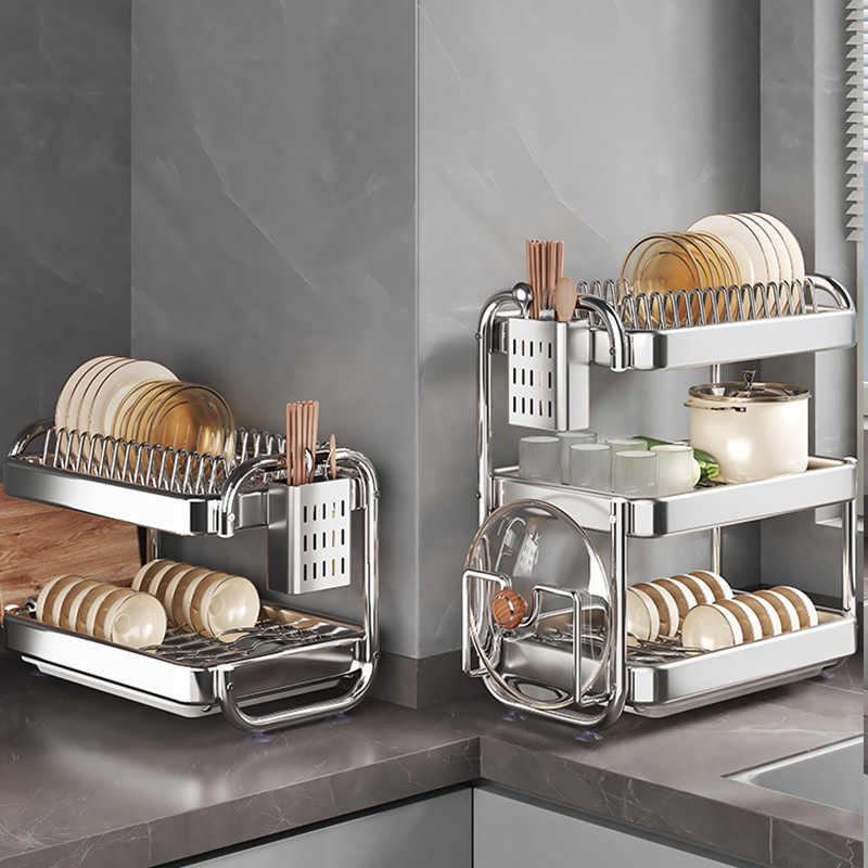 不锈钢碗碟收纳架沥水碗盘架碗柜碗筷沥水架碗架厨房置物架放碗盒,淘宝优惠券,粉丝福利购,淘宝优惠卷