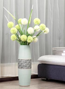 时尚欧式花盆家居装饰品陶瓷干花落地花瓶工艺品现代简约摆件