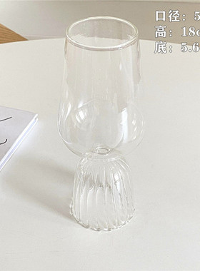 ins北欧风简约复古玻璃花瓶桌摆艺术花插客厅水培居家装饰软装