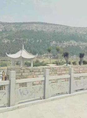 青石浮雕石雕栏杆河道石材护栏大桥河堤花岗岩石围栏护栏栏杆