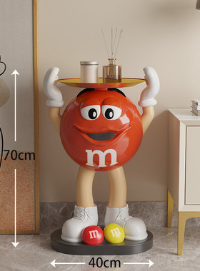 c！mm豆人艺置物架落地轻奢客厅大型电视柜沙发边床头术软装饰品