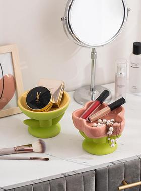 70yf门口入户玄关钥匙收纳摆件装饰品客厅桌面郁金香置物托盘首饰