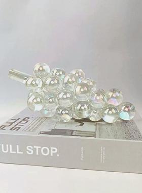 现代简约创意摆设几何水晶葡萄软装饰品摆件样板房间家居茶几艺术