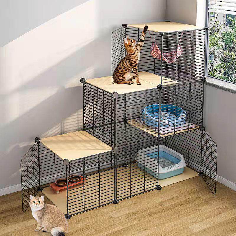 猫笼子超大自由空间猫笼别墅家用室内猫舍带厕所三层小型猫屋猫窝,淘宝优惠券,粉丝福利购,淘宝优惠卷