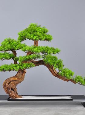 家居禅意摆件实木杜鹃根迎客松假山盆景木质创意工艺品厂家直销