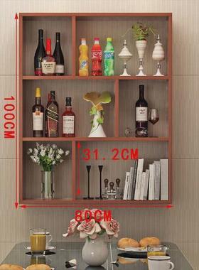 简约现代酒架酒柜壁挂式餐厅饭店多层置物架悬挂式红酒架创意墙上