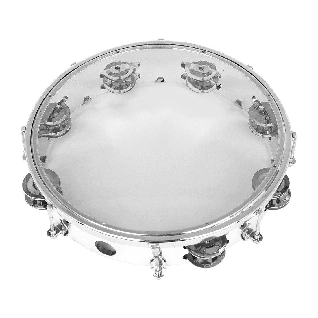 10寸自调音手摇铃鼓不锈钢圈双排手拍鼓儿童成人打击乐器手鼓,淘宝优惠券,粉丝福利购,淘宝优惠卷