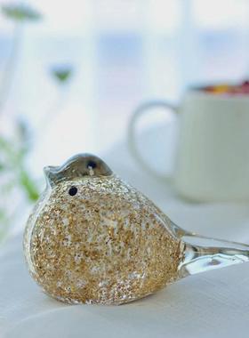 茶几透明玻璃花瓶客厅卧室玻璃装饰品ins风家居摆件黄色插花花瓶