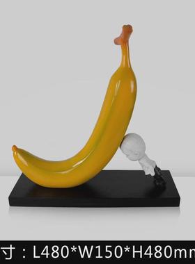 电视柜摆件家居饰品北欧客厅玄关大理石现代轻奢创意气球男孩雕塑