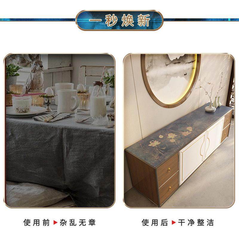 中式电视柜桌布盖布防水防油免洗皮革桌垫鞋柜垫子台面胶垫防尘垫,淘宝优惠券,粉丝福利购,淘宝优惠卷