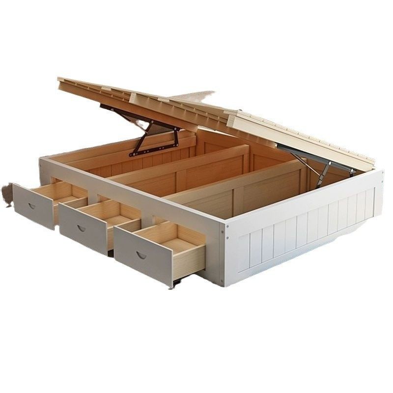 实木床架榻榻米床箱无床头儿童双人单人床箱体收纳气压高箱储物床,淘宝优惠券,粉丝福利购,淘宝优惠卷