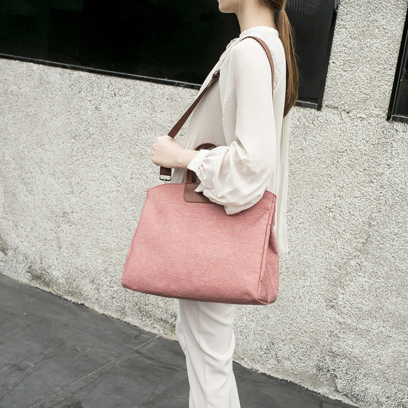 韩版公文包单肩斜挎书袋文件袋气质时尚A4资料袋手提女文件包棕色,淘宝优惠券,粉丝福利购,淘宝优惠卷