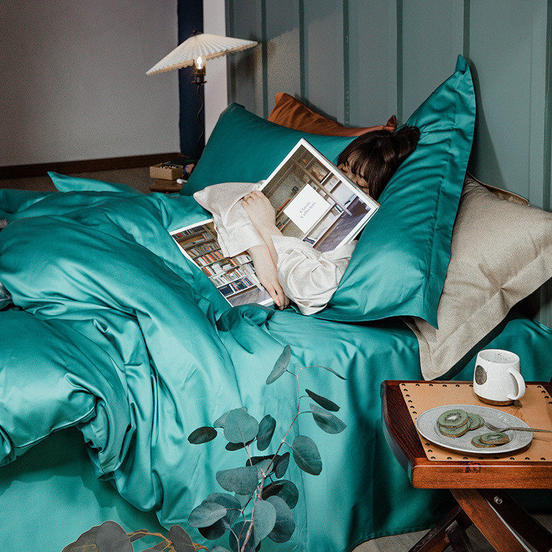 酒店四件套家纺床旗民宿布草贡缎床单轻奢床上用品四件套床单布草,淘宝优惠券,粉丝福利购,淘宝优惠卷