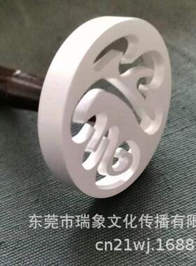 4.5厘米黄铜砂银色铜柄/木柄香篆模/香印香模香道用具用具