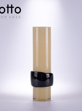 热销欧式百合简约玻璃花瓶样板房创意玫瑰水培花桌面茶几摆件直筒