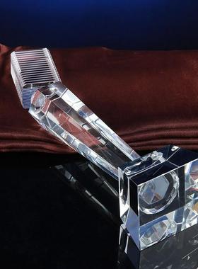 校园歌唱比赛奖杯演讲比赛纪念品摆件可定创意水晶话筒奖杯