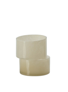 现代轻奢透明彩色竹节玻璃花瓶客厅样板房会所设计师装饰花器摆件