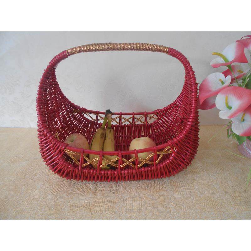 0wyv柳编藤编手提水果篮圆形采摘篮礼品篮道具购物篮礼品篮藤编包,淘宝优惠券,粉丝福利购,淘宝优惠卷