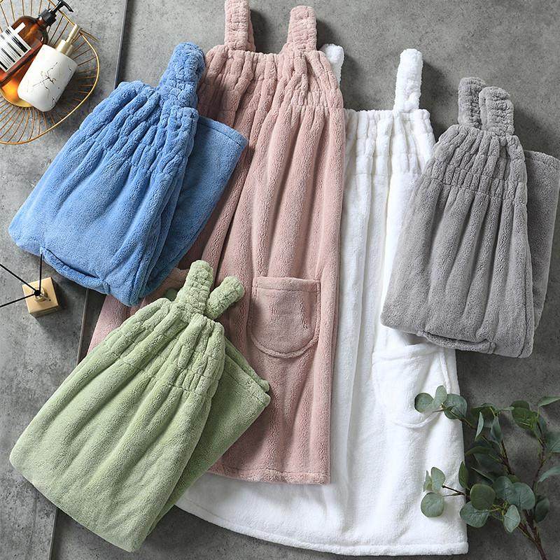 84浴巾女可穿可裹比纯棉吸水速干家用浴袍可穿式大人浴裙三件套2,淘宝优惠券,粉丝福利购,淘宝优惠卷