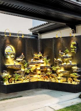 热销大型水幕墙流水墙屏风入户花园景观玄关隔断办公室循环水鱼缸