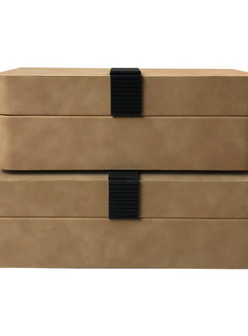 新中式收纳盒梳妆台桌面整理首饰储物盒样板房衣帽间橱柜装饰品盒