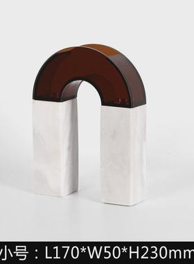 大理石花瓶摆件客厅插花干花样板房北欧客厅电视柜茶几家居装饰品