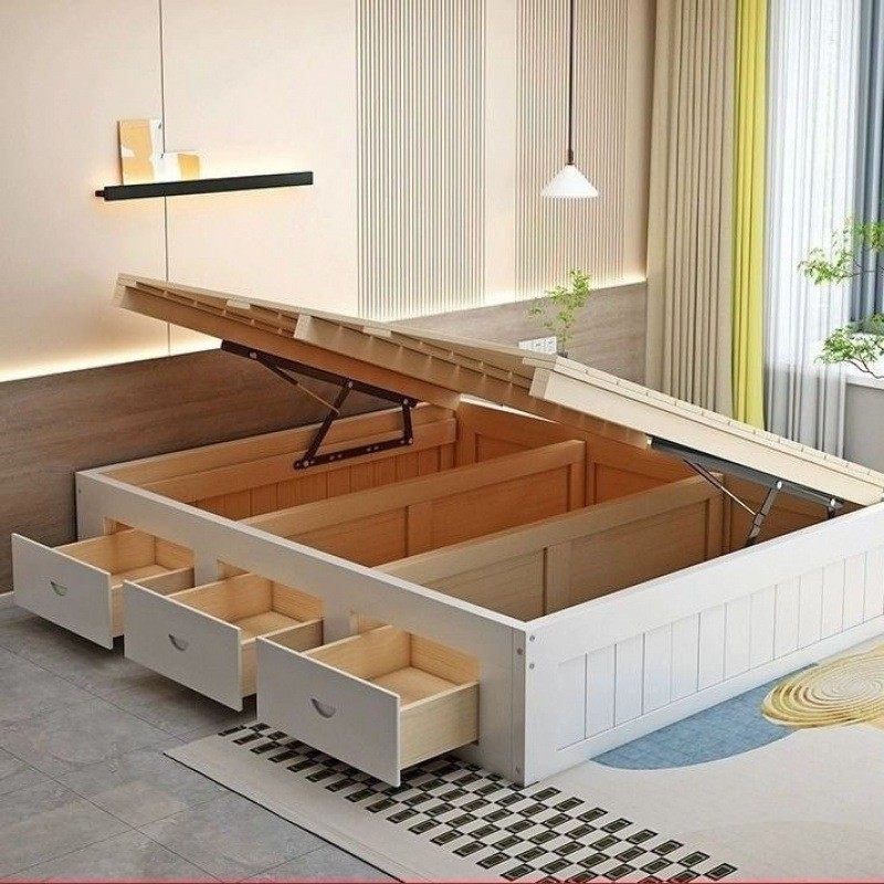 实木床架榻榻米床箱无床头儿童双人单人床箱体收纳气压高箱储物床,淘宝优惠券,粉丝福利购,淘宝优惠卷