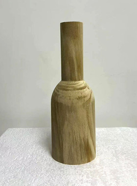 原木小花瓶家居装饰品创意摆件干花桌面摆件实木客厅木质工艺品