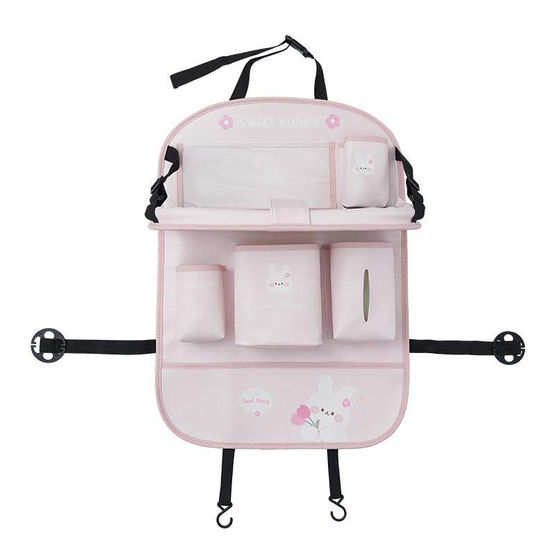 蓝雨车载垃圾桶置物挂袋可爱熊兔汽车椅背收纳袋多功能餐桌置物盒,淘宝优惠券,粉丝福利购,淘宝优惠卷