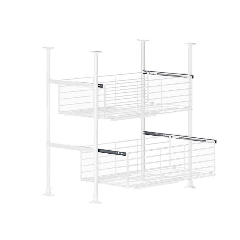 衣柜拉篮抽屉式分层收纳推拉轨道免打孔抽拉裤架伸缩多层改造内置,淘宝优惠券,粉丝福利购,淘宝优惠卷