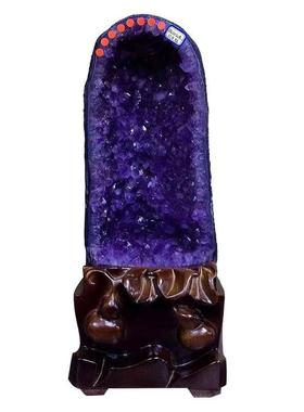 批发紫水晶洞钱袋子巴西乌拉圭紫晶洞聚宝盆摆件办公家居开业礼品