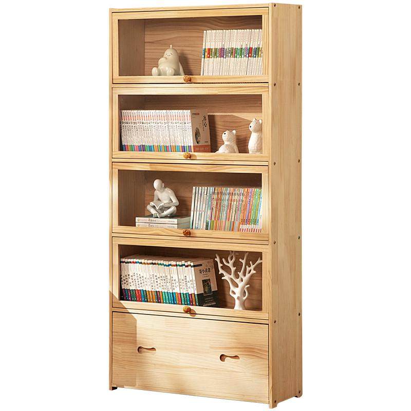 儿童书柜带门用实木书架落地多层客厅储物收纳柜玩具收纳置物架,淘宝优惠券,粉丝福利购,淘宝优惠卷