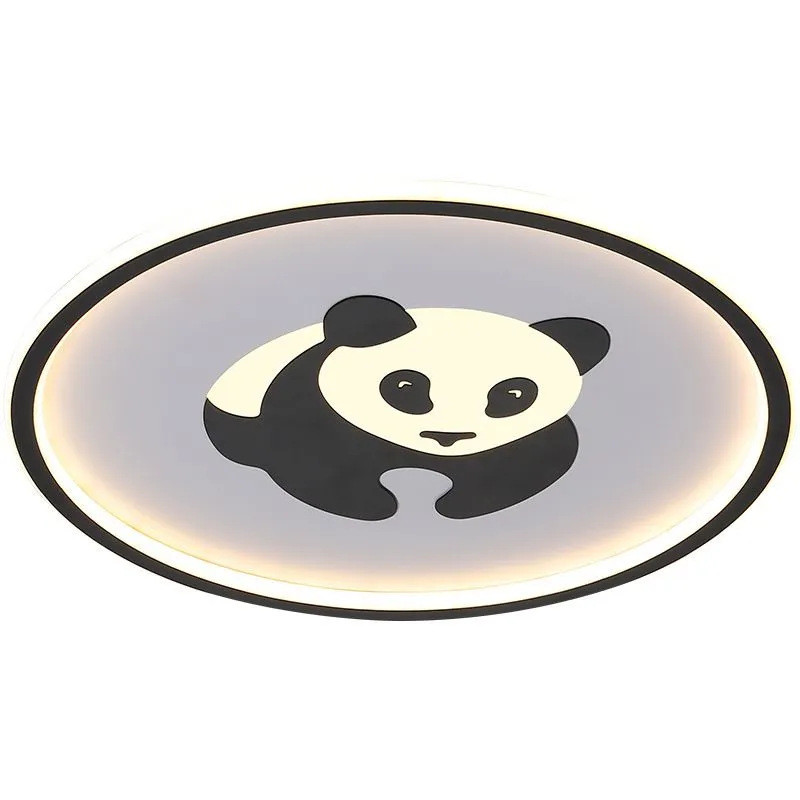 新款吸顶灯卡通熊猫卧室灯现代简约男孩女孩房间灯护眼儿童书房灯 - 图3