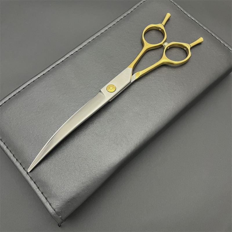 440c宠物美容剪刀平剪剪毛剪刀ka-7寸半金色高档宠物剪刀制造 - 图0