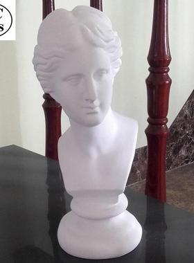 ins风格31cm树脂仿石膏维纳斯胸像头像雕像西洋雕塑欧式家居摆件