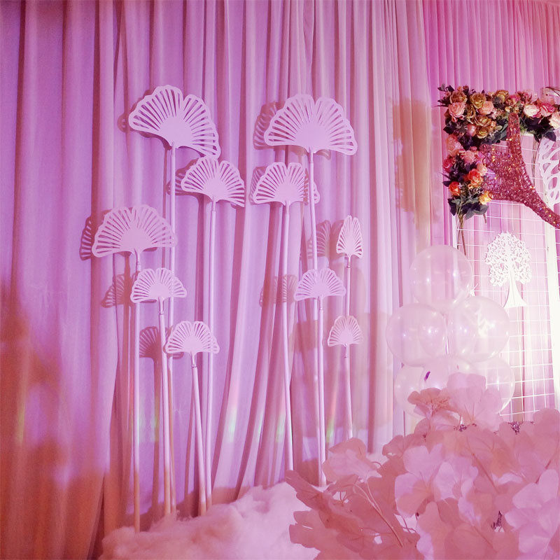 新款婚庆道具银杏树叶铁艺舞台背景橱窗场景布置花艺装饰路引摆件,淘宝优惠券,粉丝福利购,淘宝优惠卷