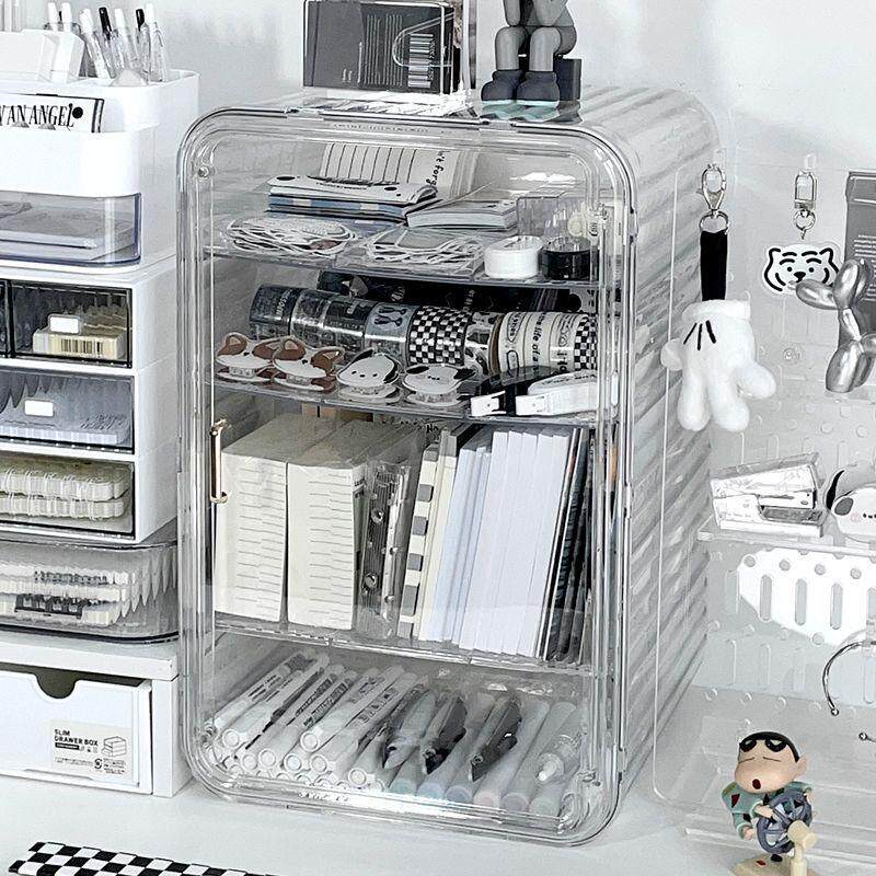 桌面手帐收纳柜收纳盒文具大容量书桌置物架女生整理透明抽屉柜,淘宝优惠券,粉丝福利购,淘宝优惠卷