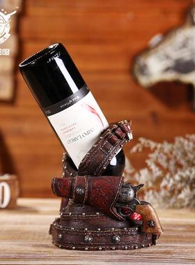 热客厅复古树脂酒架摆件饰品酒柜款玄关创意摆件厂家直供