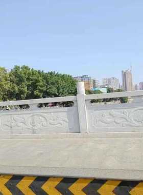 广场护栏河道桥梁花岗岩石护栏晚霞红浮雕雕刻河岸护栏阳台石栏杆