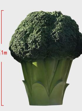 玻璃钢仿真树脂彩绘瓜果蔬菜雕塑白菜西蓝花萝卜农产品模型摆件