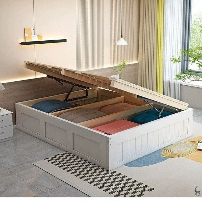 实木床架榻榻米床箱无床头儿童双人单人床箱体收纳气压高箱储物床,淘宝优惠券,粉丝福利购,淘宝优惠卷