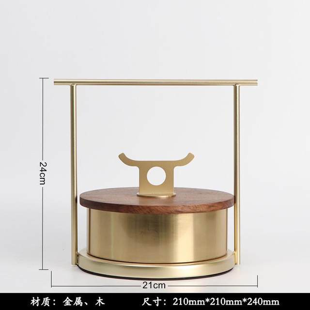 New Chinese-style metallic carrying box ornament model room study living room soft decoration Chinese style Huipai storage decorative box