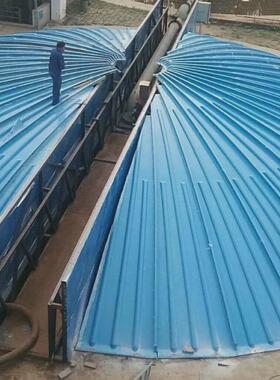 污水池厌垃圾站处理盖板氧池除臭弧形密封集气罩玻璃钢污水池盖板