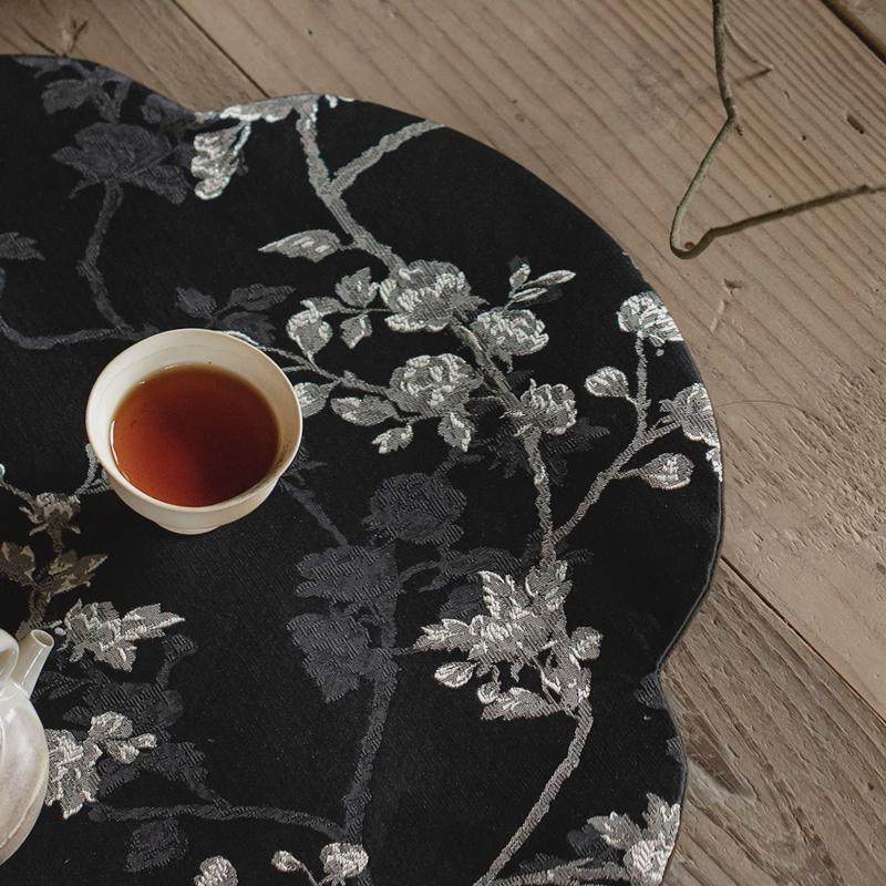 繁野新中式织锦繁花茶席干泡席手工布艺防水茶旗桌布隔热茶垫子,淘宝优惠券,粉丝福利购,淘宝优惠卷