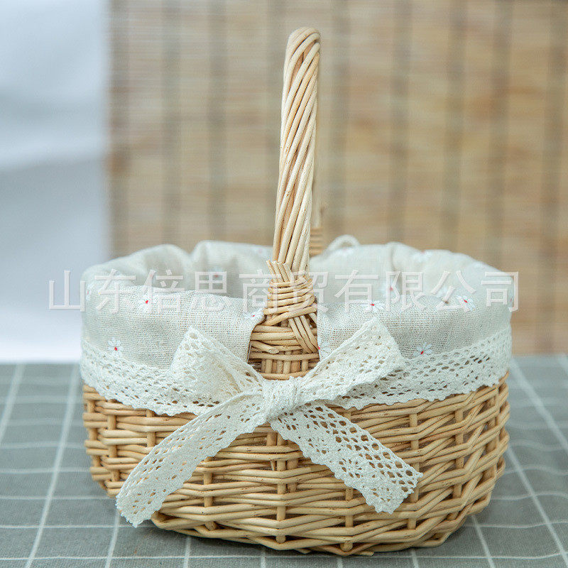 柳编花篮水果篮编织篮手提花篮喜铺资材喜糖包装野餐篮花店插花篮,淘宝优惠券,粉丝福利购,淘宝优惠卷