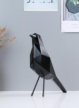 现货树脂工艺品ins现代简约家居摆件几何伊小鸟和平鸽子摆设